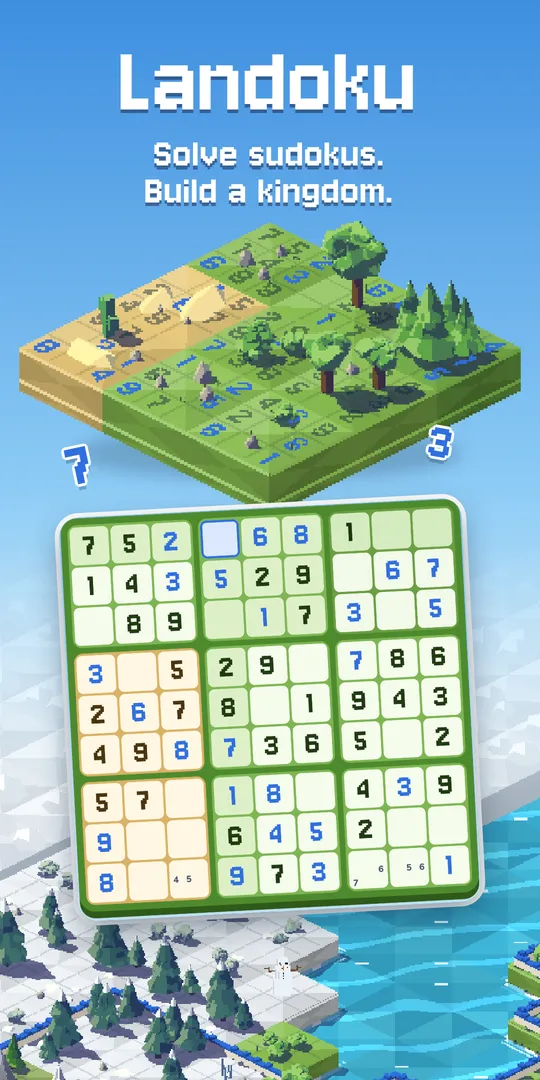 Solve sudokus. Build a kingdom.